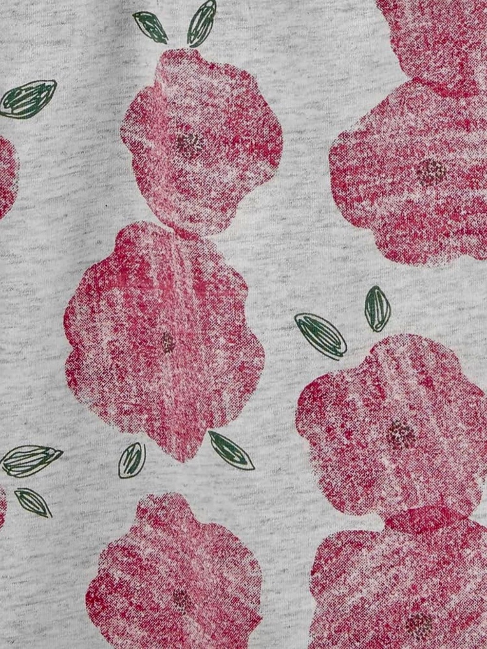 Girls Floral 100% Cotton Pink Floral Print Long Sleeve Tee 5T